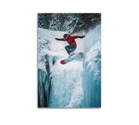 ESTE Extreme Sport Poster Snowboarding Waterfall Decorative Painting Canvas Modern Art Picture 24x36inch(60x90cm)