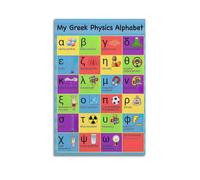ESTE My First Greek Physics Alphabet Poster Decorative Painting Canvas Modern Art Picture 12x18inch(30x45cm)