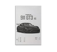 ESTE Sports Car Poster for 911 Gt3 Rs Supercar Racing Car Poster Decorative Painting Canvas Wall Posters And Art Picture Print Modern Family Bedroom Decor Posters 16x24inch(40x60cm)