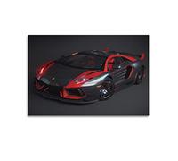 ESTE Supercar for Lamborghini Aventador Black & Red Sports Car Poster Decorative Painting Canvas Wall Posters And Art Picture Print Modern Family Bedroom Decor Posters 12x18inch(30x45cm)
