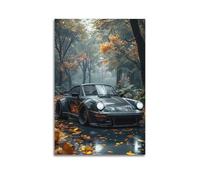 ESTE Vintage Racing Car 911 930 Turbo Black Bird Sports Car Decorative Painting Canvas Modern Art Picture 20x30inch(50x75cm)