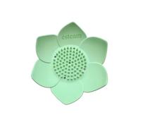 ESTEAM Lotus Flower Shower Steamer Holder - Non-Slip Soap Dish Tray for Bathroom - Silicone Spa Accessory - Stylish Shower Shelf for Steamers or Soap (Green)