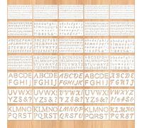 Estedro 1/3, 1/2, 3/4, 1, 2 Inch Letter Stencils for Painting 35 Pack Small Letter Stencils Reusable Plastic Alphabet and Number Stencil Drawing Templates kit for Crafts Art Projects Scrapbook Wood