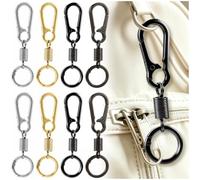Estedro 8Pcs Zipper Clips Anti Theft Double Opening Zinc Alloy Mini Carabiner Clips Theft Deterrent Zipper Pull Replacement for Crossbody Bag Backpack Luggage Ideal for Camping Commuting Daily Travel