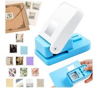 Estedro Stamp Puncher 1x0.8inch Large Rectangular Postage Stamp Punch Rectangle Lever Action Paper Punches Stamps Shaped Paper Punch Craft Cutter Hole Puncher for DIY Card Making Arts Crafts Supplies