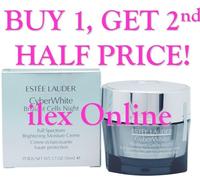 ESTEE LAUDER CYBER WHITE BRILLIANT CELLS MOISTURISING NIGHT CREAM 50ml SALE