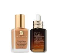 Estee Lauder Double Wear Stay-in-Place Makeup & Advanced Night Repair Serum Bundle (Various Shades) - 1W2 Sand