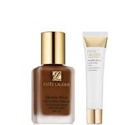 Estee Lauder Double Wear Stay-in-Place Makeup & Double Wear Smooth and Blur Primer Bundle (Various Shades) - 7C1 Rich Mahogany