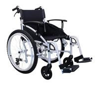 Esteem Adventurer All Terrain Off Road Lightweight Folding Self Propelled Wheelchair with Mountain Bike Tyres, Outdoor Manual Wheelchair, Attendant Brakes, Folding Aluminium Frame (18, Inches)