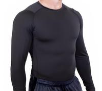 Esteem Apparel Core Tight Pro Men's Long Sleeve Quick-Drying Compression Shirt Athletic Base Layer for Gym, Running, and Performance Workouts (XL, Black)