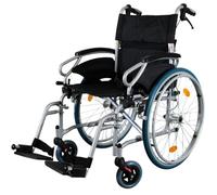 Esteem Eclipse Ultra Lightweight Self Propelled Wheelchair with Attendant Brakes, Lightweight Folding Wheelchair, Portable Travel Transport Wheel Chair, Aluminium Foldable Chairs, Seat Width (16")