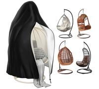 Estefanlo Egg Chair Cover Waterproof Heavy Duty Hanging Egg Chair Covers with Zipper 210D Oxford Outdoor Swing Egg Chair Cover115x190cm