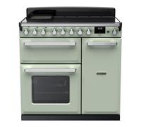 Rangemaster Estel Deluxe ESDL90EIPMNT/CM1 90cm wide Electric Range Cooker with Induction Hob - Mint / Chrome - A/A Rated, Green