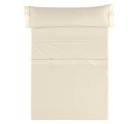 ESTELA Lisos Biés Cala Bed Sheet Set, 3 Pieces, Cream, Cotton, 100/110 Bed (Double)