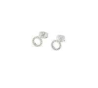Estella Bartlett CZ Circle Earrings - Silver Plated