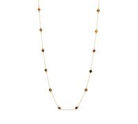 Estella Bartlett 'Focus' Tigers Eye Gold Plated Paperlink Necklace - Waterproof Wellness Collection