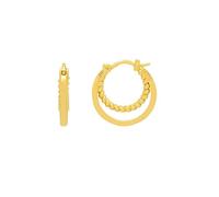 Estella Bartlett Gold Plated Double Twisted Hoop Earrings