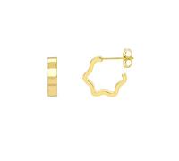 Estella Bartlett Gold Plated Flat Wave Hoop
