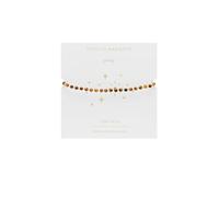 Estella Bartlett Gold Plated Gemstone Wellness Bracelet - Adjustable Beaded Bracelet for Women - Natural Stone Dainty Jewellery Gift for Her (Tiger's Eye)