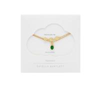 Estella Bartlett Gold Plated Hammered Disc And Green Stone Duo Necklace