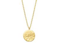 Estella Bartlett Gold Plated Hammered Disc Pendant Necklace for Women - Dainty Coin Necklace with 'She Believed She Could So She Did' Card Packaging