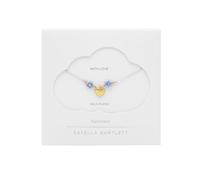 Estella Bartlett Gold Plated Heart And Blue Flower Miyuki Necklace