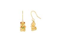 Estella Bartlett Gold Plated Lucky Cat Drop Earrings - Cat Charm Hook Earrings for Women, Cute Animal Jewellery Gift