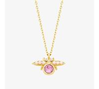 Estella Bartlett Gold Plated Pink Cubic Zirconia Ladybird Necklace EB2424C
