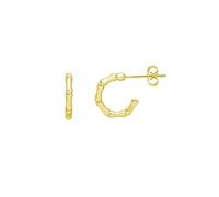 Estella Bartlett Gold Plated Small Bamboo Hoop Earrings