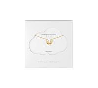 Estella Bartlett Half Sunburst 'She Believed She Could So She Did' Necklace - Gold Plated Sun Pendant for Women, Dainty Celestial Chain Jewellery, Minimalist Everyday Gift for Her