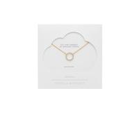 Estella Bartlett Large Pavé Set CZ Circle Necklace - Gold Plated Cubic Zirconia Pendant for Women, Dainty Statement Chain Jewellery, Elegant Gift for Her
