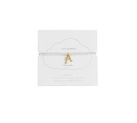 Estella Bartlett 'Let's Celebrate' Sienna Stretch Bracelet - Champagne Glass Charm Beaded Bracelet for Women - Silver Plated Jewellery Gift for Her (Gold & Silver Plated)