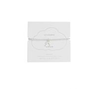 Estella Bartlett 'Let's Celebrate' Sienna Stretch Bracelet - Champagne Glass Charm Beaded Bracelet for Women - Silver Plated Jewellery Gift for Her