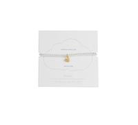 Estella Bartlett 'Mum in a Million' Folded Heart Bracelet - Silver Plated Sienna Stretch Bracelet, Sentimental Gift for Mum, Mother's Day Jewellery (Gold & Silver Plated)