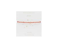Estella Bartlett Wellness Gemstone Bracelet - Gold Plated Beaded Bracelet for Women, Adjustable Dainty Everyday Jewellery Gift for Her (Red Agate)