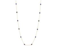 Estella Bartlett Wellness Gemstone Station Necklace for Women - Natural Stone Beaded Chain - Dainty Layering Jewellery Gift for Her (Lapis Lazuli)