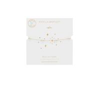 Estella Bartlett Women's Waterproof Gold Plated Beaded Chain Bracelet with Blue Lace Agate Natural Gemstone | Wellness Fashion Jewellery | Gift for Her