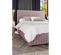 Estella Ottoman Storage Bed in Plush Velvet Fabric, Custom Made Laurence Llewelyn-Bowen Rose Single
