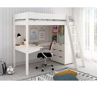Estella White - High With Chest/cube/corner Desk