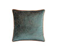 Estelle Spotted Piped Cut Velvet Cushion Paoletti Teal 45cm x 45cm
