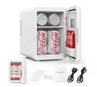 Esteopt Mini Fridge with UK Plug: 4L/6 Can Cooler & Warmer, AC+12V DC Power, Quiet Compact Refrigerator for Bedroom, Portable Small Fridge for Skincare, Cosmetics, Office, Car [Energy Class E]