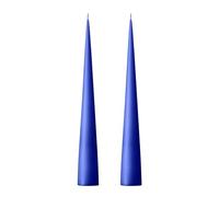 Ester & Erik Cornflower Blue Cone Candles - Set of 2 in Giftbox - 25 cm Tall Cone Candles with Cotton Wick - Made from 100% Fragrance-Free Unscented Pure Paraffin Wax - 13+ Hour Burn Time