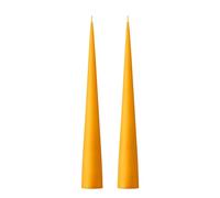 Ester & Erik Mango Cone Candles - Set of 2 in Giftbox - 25 cm Tall Cone Candles with Cotton Wick - Made from 100% Fragrance-Free Unscented Pure Paraffin Wax - 13+ Hour Burn Time