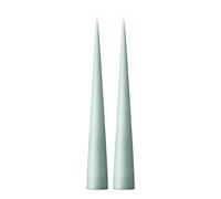 Ester & Erik Sage Green Cone Candles - Set of 2 in Giftbox - 25 cm Tall Cone Candles with Cotton Wick - Made from 100% Fragrance-Free Unscented Pure Paraffin Wax - 13+ Hour Burn Time