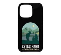 Estes Park Colorado Bull Elk Forest Mountain Silhouette Case for iPhone 13 Pro