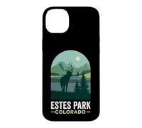 Estes Park Colorado Bull Elk Forest Mountain Silhouette Case for iPhone 14 Plus