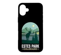 Estes Park Colorado Bull Elk Forest Mountain Silhouette Case for iPhone 16 Plus