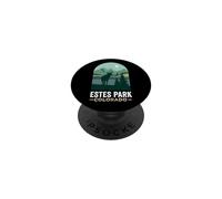 Estes Park Colorado Bull Elk Forest Mountain Silhouette PopSockets Adhesive PopGrip