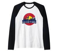 Estes Park Colorado Elk in The Forest Retro Sunset Vintage Raglan Baseball Tee