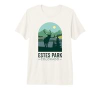 Estes Park Colorado Retro Elk Wildlife Nature Premium T-Shirt